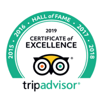 TripAdvisor Certificate of Excellence - Recognition for consistently outstanding hospitality and guest reviews