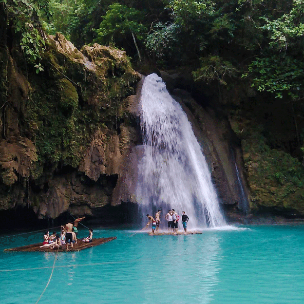 Beautiful waterfall in Southern Cebu